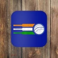 India Cricket Team Gift Indian Cricket Fan Flag Gift Coaster thumb 0