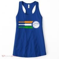 India Cricket Team Gift Indian Cricket Fan Flag Gift Women's Tank Top thumb 0