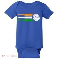 India Cricket Team Gift Indian Cricket Fan Flag Gift Baby Bodysuit thumb 0