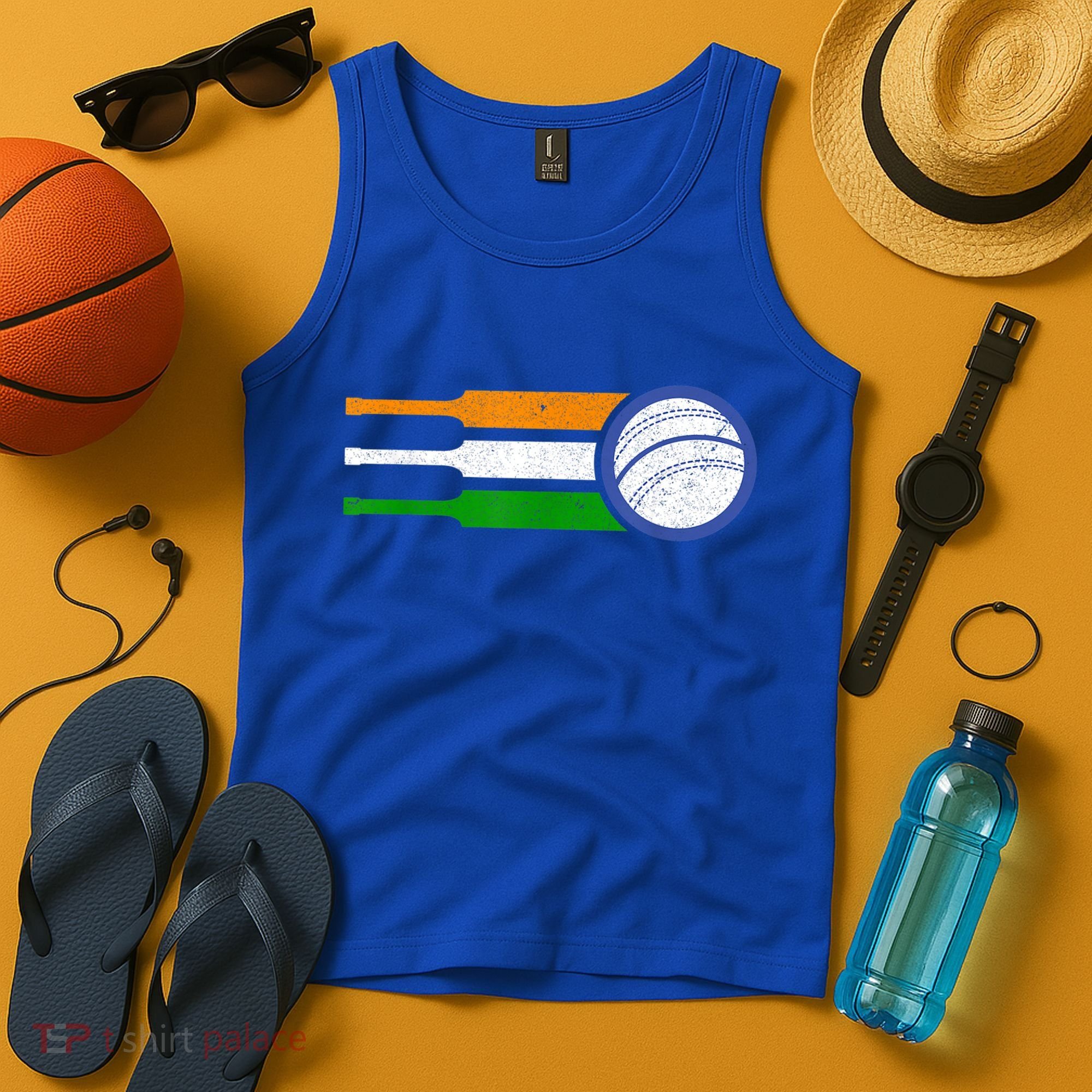 India Cricket Team Gift Indian Cricket Fan Flag Gift Tank Top