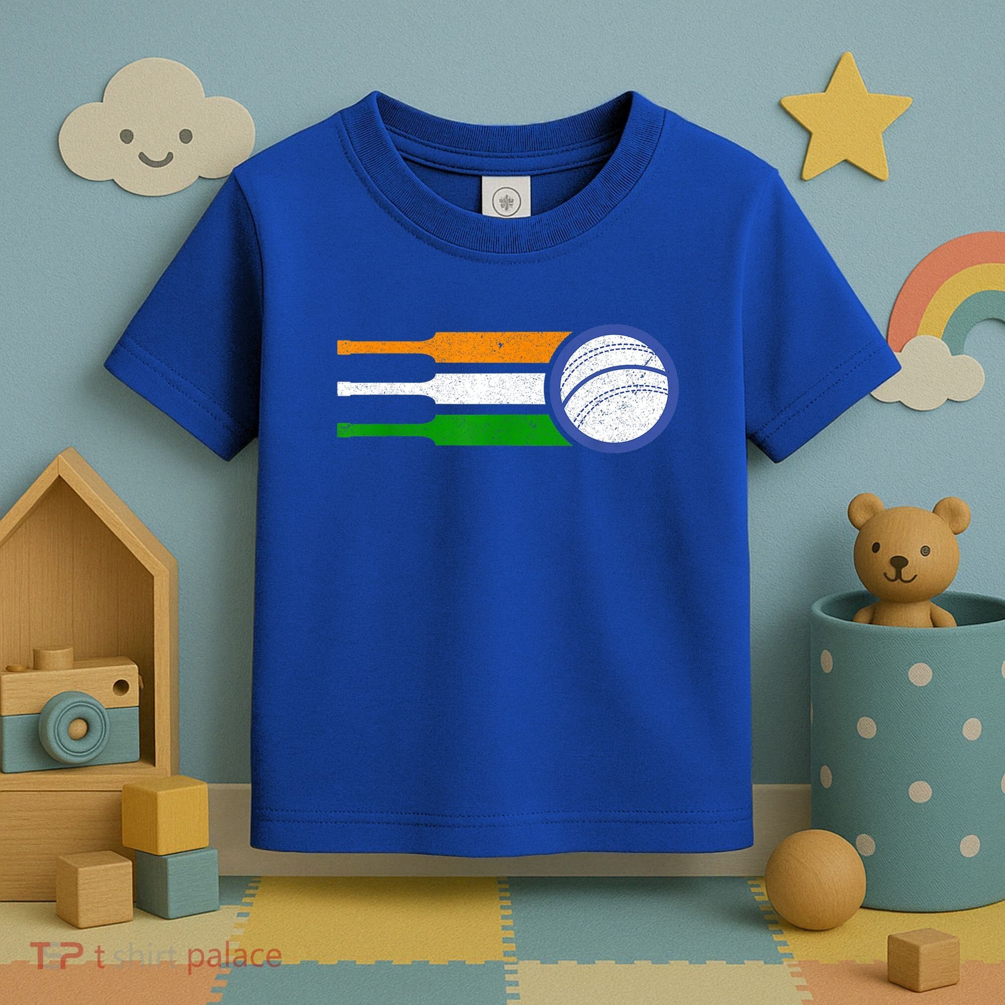 India Cricket Team Gift Indian Cricket Fan Flag Gift Toddler T-Shirt