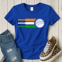 India Cricket Team Gift Indian Cricket Fan Flag Gift Women's T-Shirt thumb 3