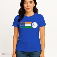 India Cricket Team Gift Indian Cricket Fan Flag Gift Women's T-Shirt thumb 4