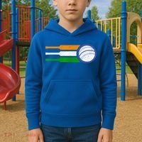 India Cricket Team Gift Indian Cricket Fan Flag Gift Kids Hoodie thumb 2