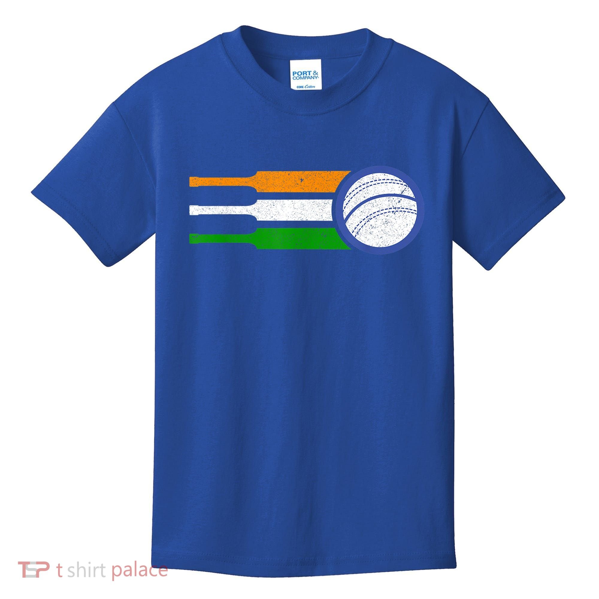 India Cricket Team Gift Indian Cricket Fan Flag Gift Kids T-Shirt
