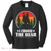 I Choose The Bear Kids Long Sleeve Shirt thumb 0