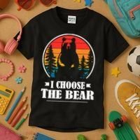 I Choose The Bear Kids T-Shirt thumb 3