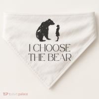 I Choose The Bear Women Empowerment USA-Made Doggie Bandana thumb 0