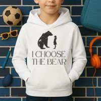 I Choose The Bear Women Empowerment Kids Hoodie thumb 2