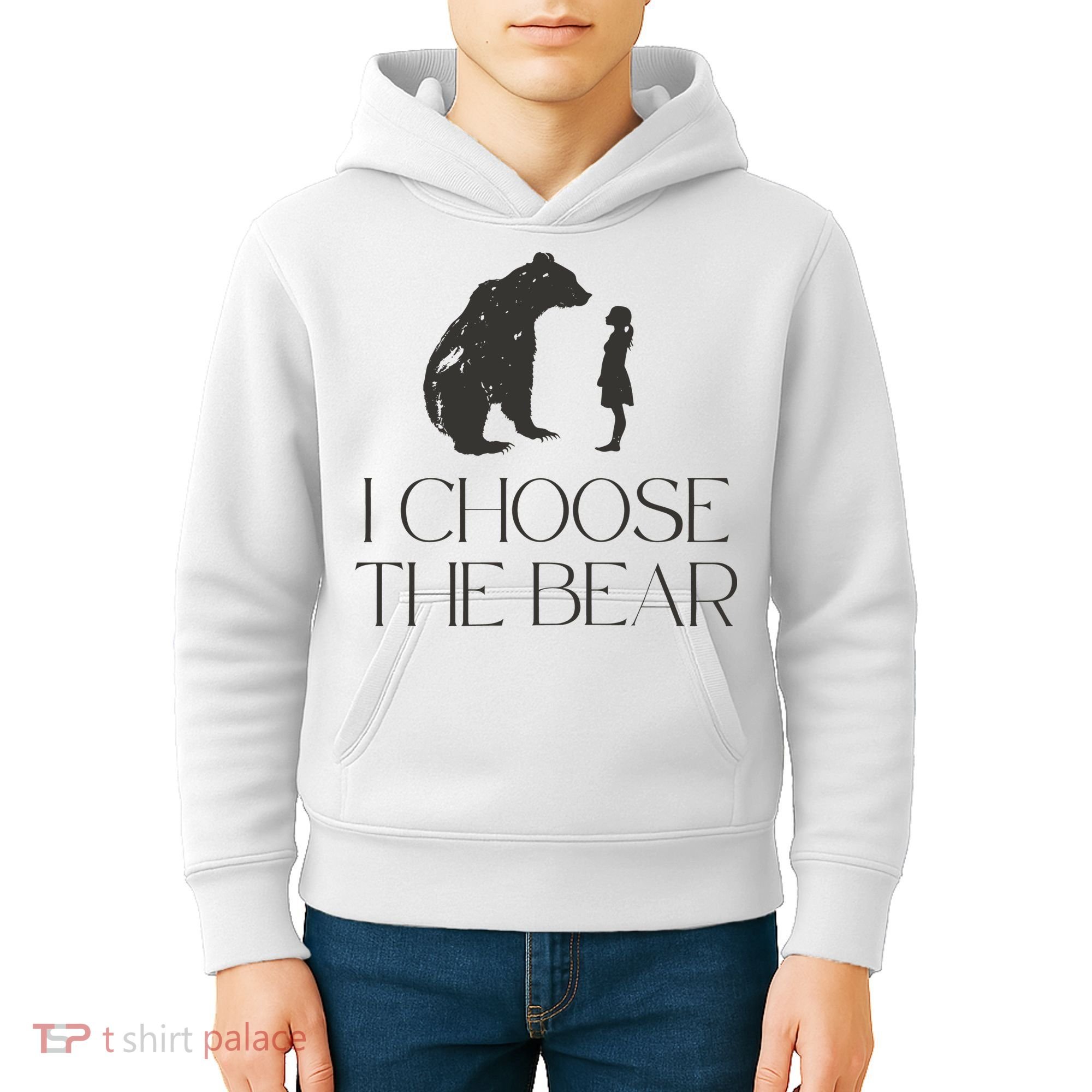 I Choose The Bear Women Empowerment Kids Hoodie