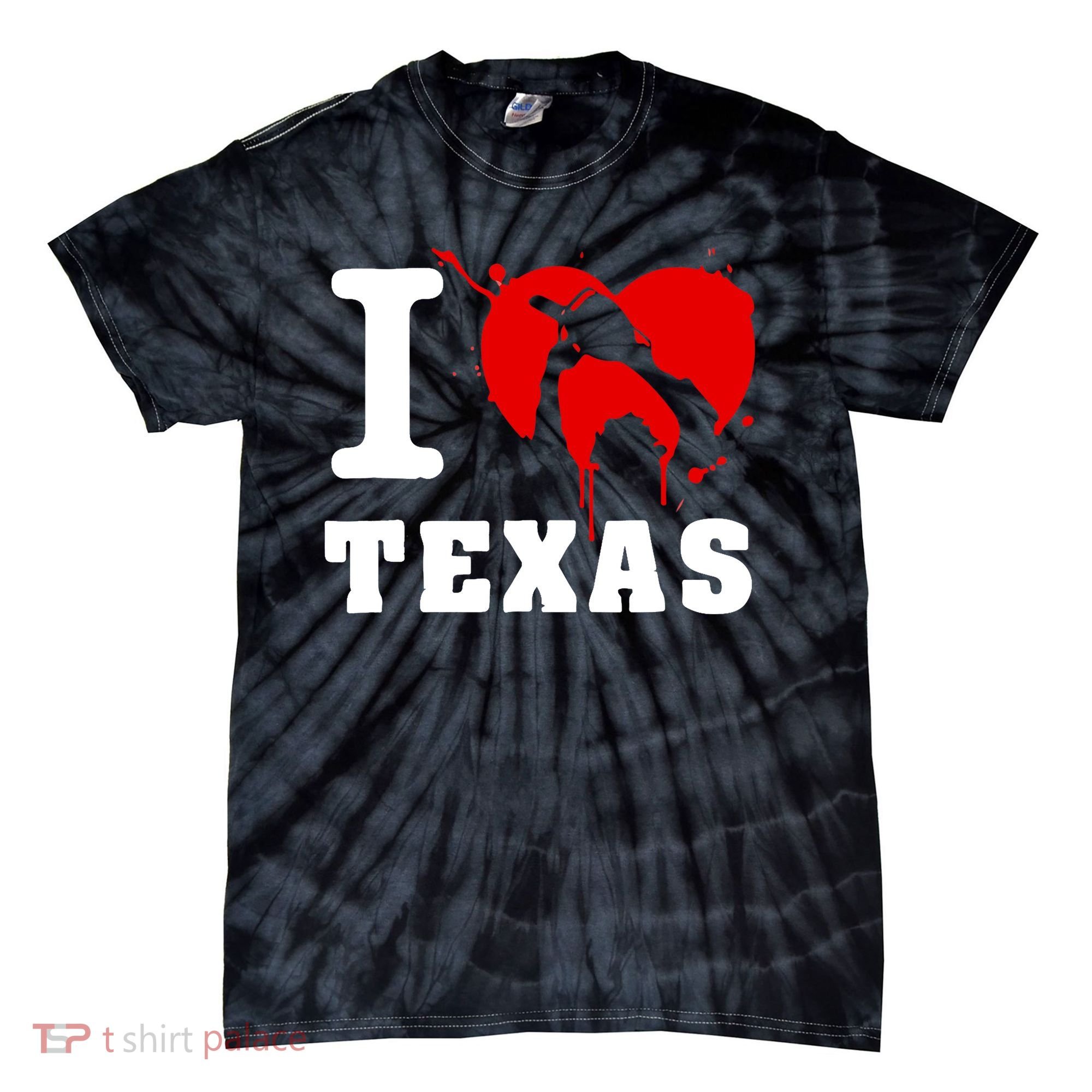 I Chainsaw Texas Funny Chainsaw Heart Tie-Dye T-Shirt