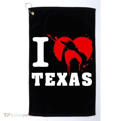 I Chainsaw Texas Funny Chainsaw Heart Golf Towel