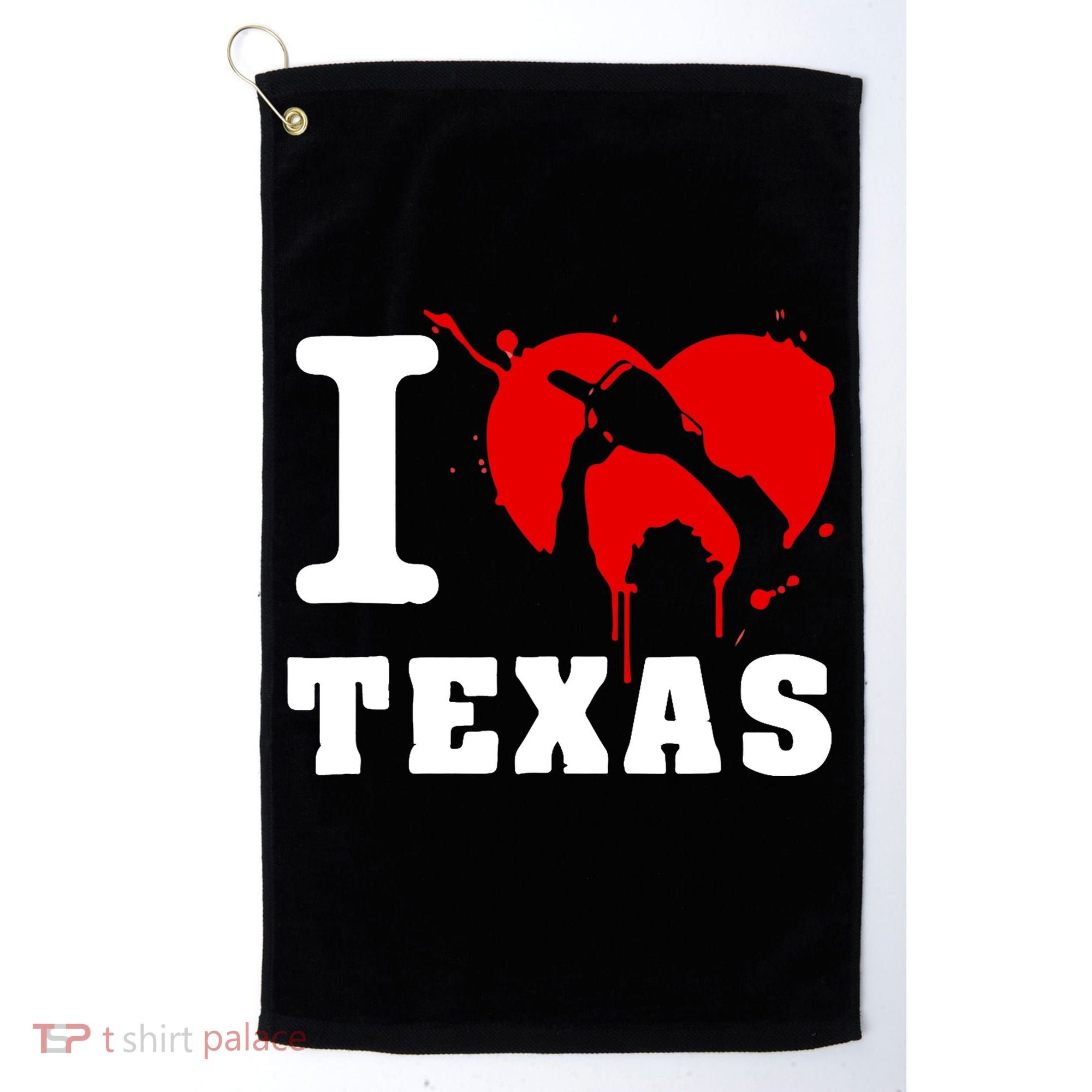 I Chainsaw Texas Funny Chainsaw Heart Golf Towel