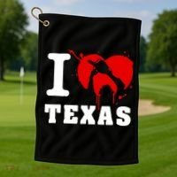I Chainsaw Texas Funny Chainsaw Heart Golf Towel thumb 1