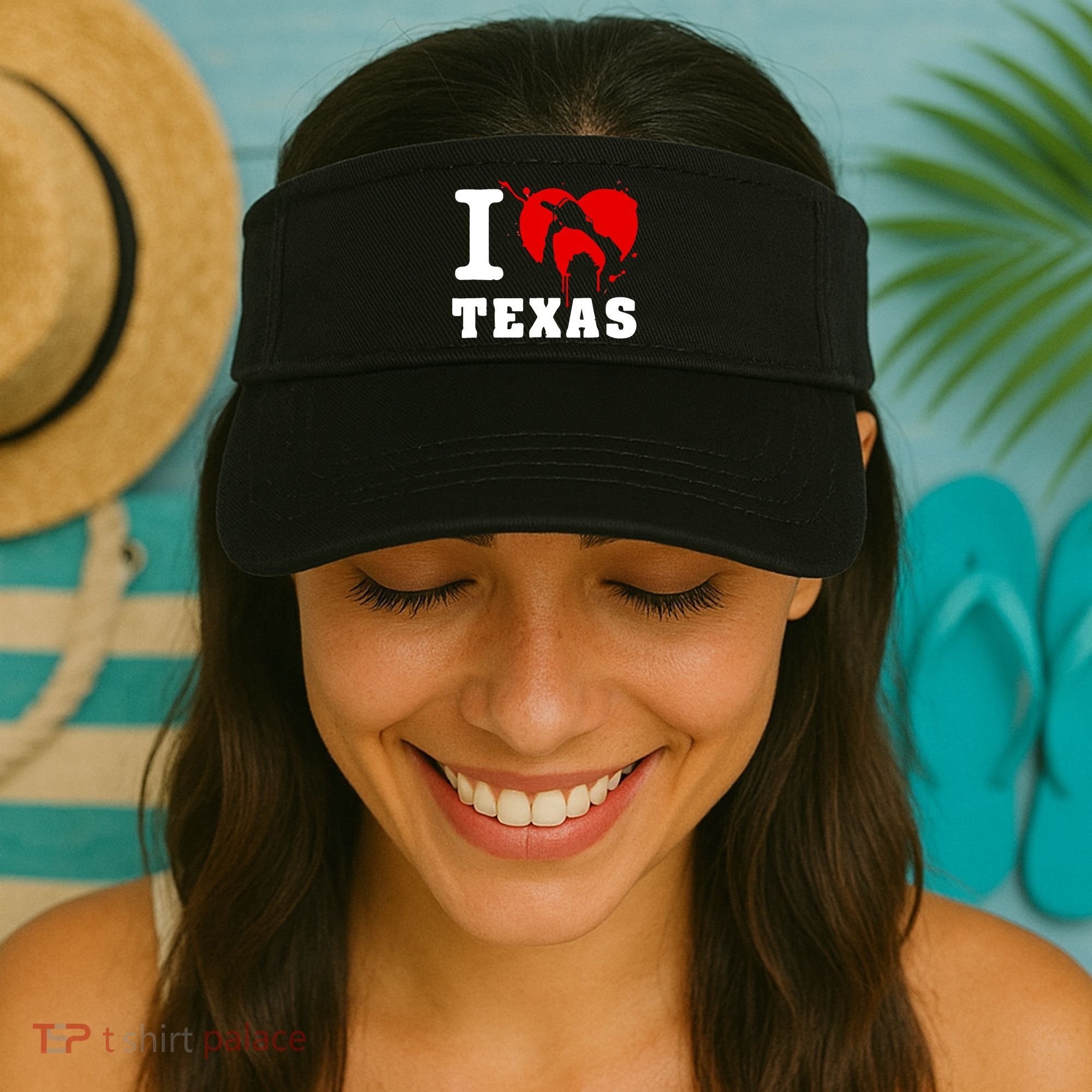 I Chainsaw Texas Funny Chainsaw Heart Visor
