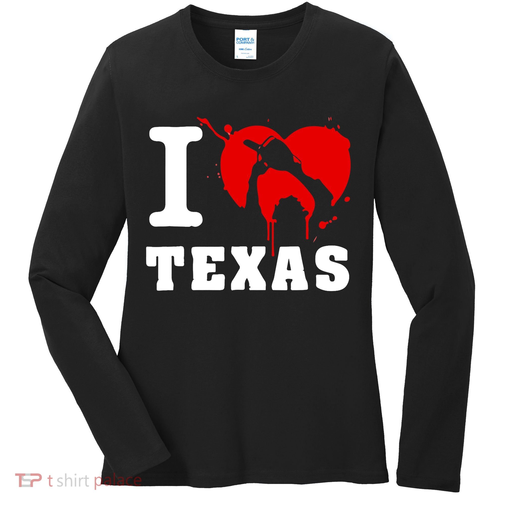 I Chainsaw Texas Funny Chainsaw Heart Women's Long Sleeve Shirt