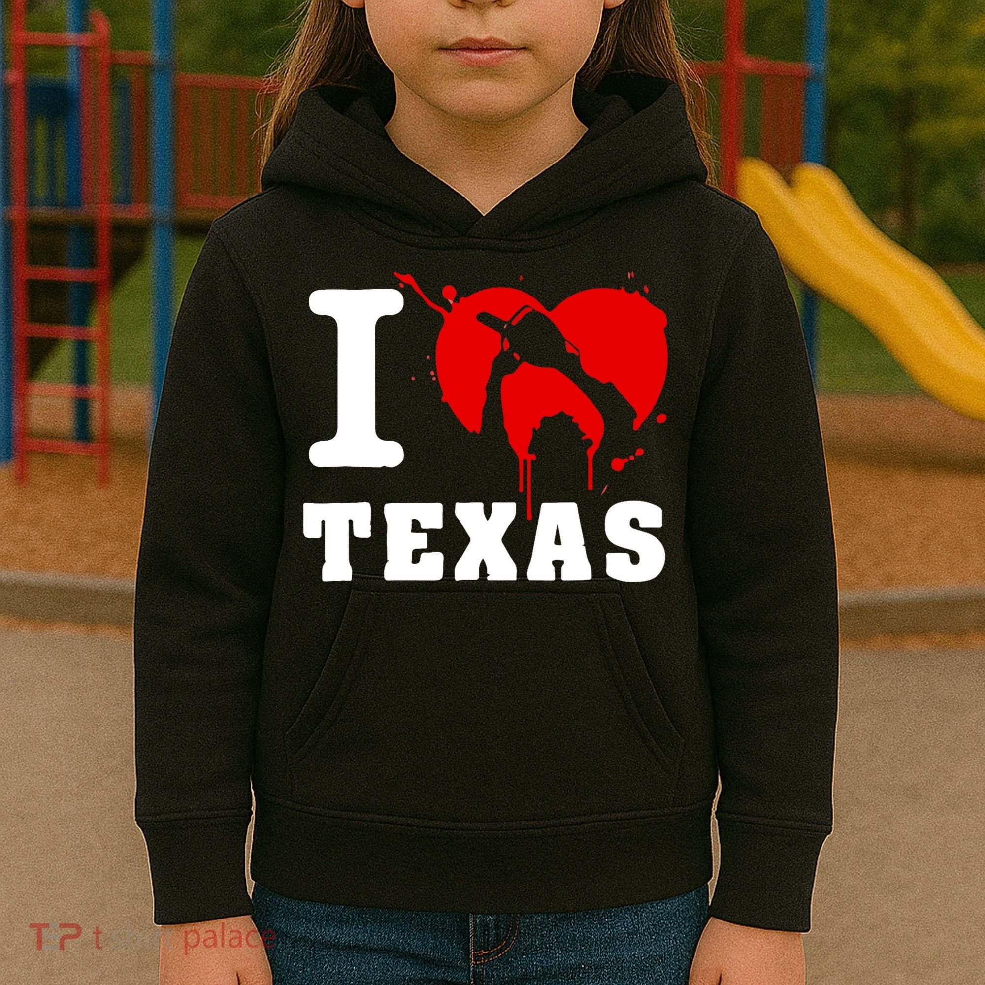 I Chainsaw Texas Funny Chainsaw Heart Kids Hoodie