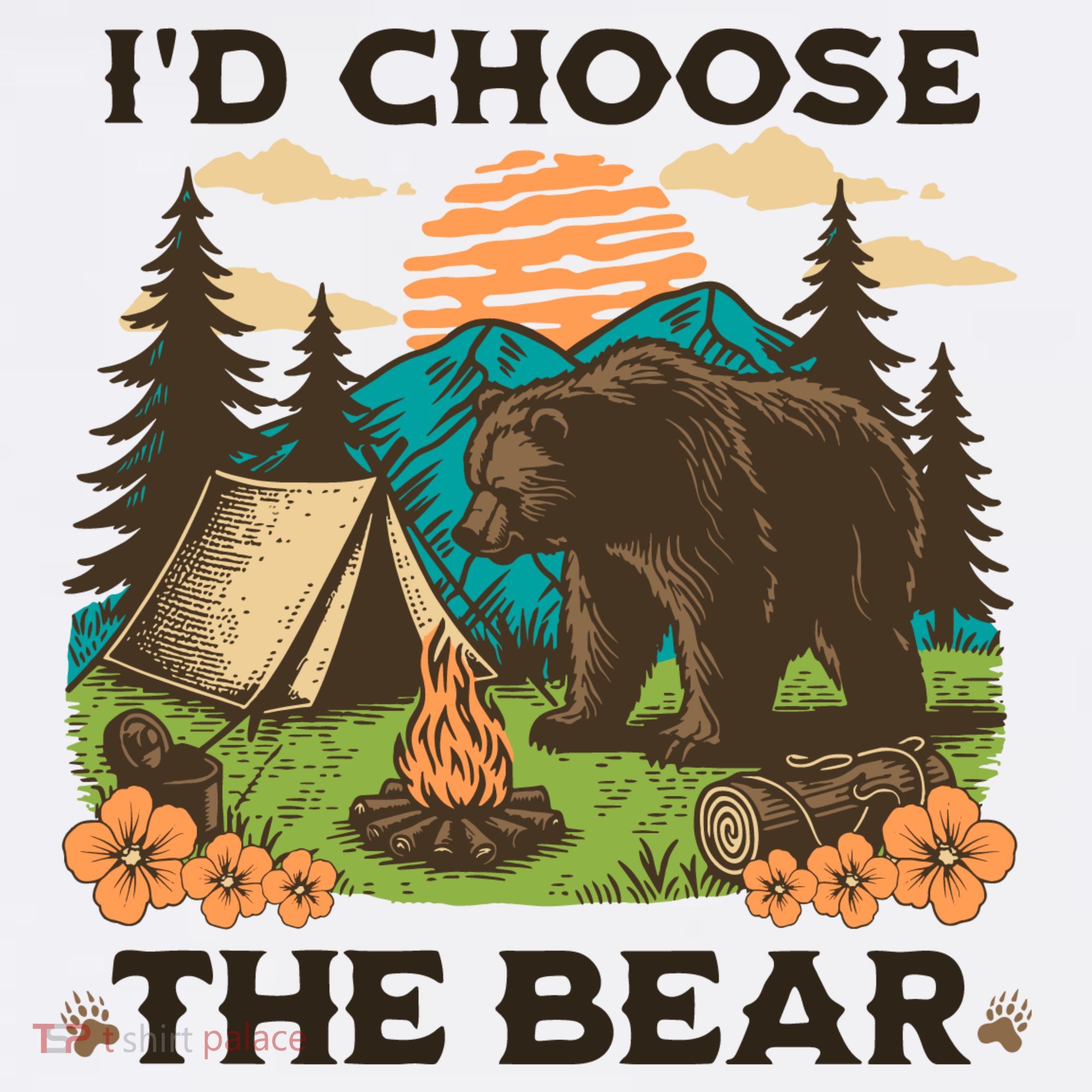 Id Choose The Bear Tik Tok Trend Women's Tank Top