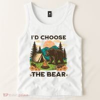 Id Choose The Bear Tik Tok Trend Tank Top thumb 2