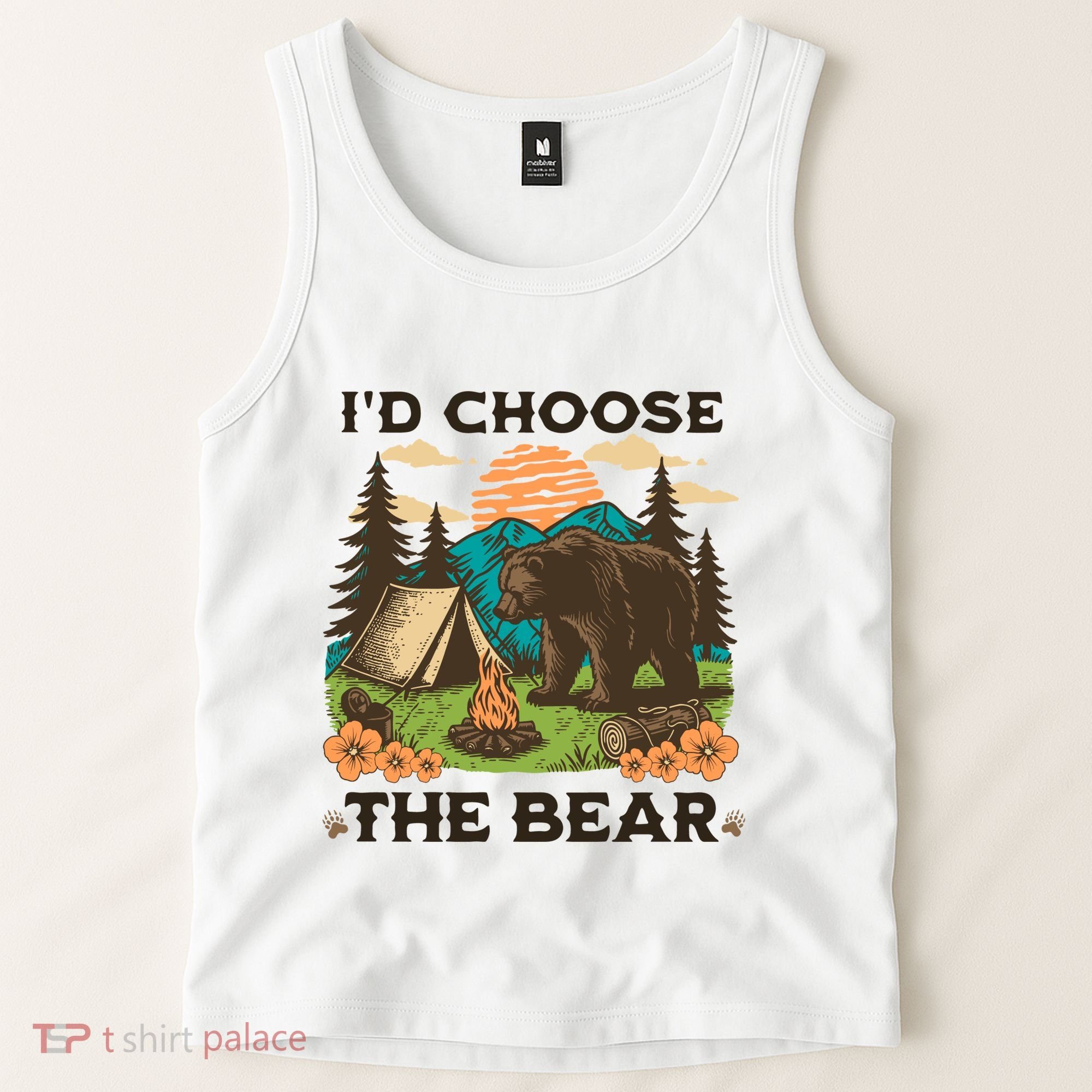 Id Choose The Bear Tik Tok Trend Tank Top