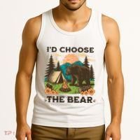 Id Choose The Bear Tik Tok Trend Tank Top thumb 3