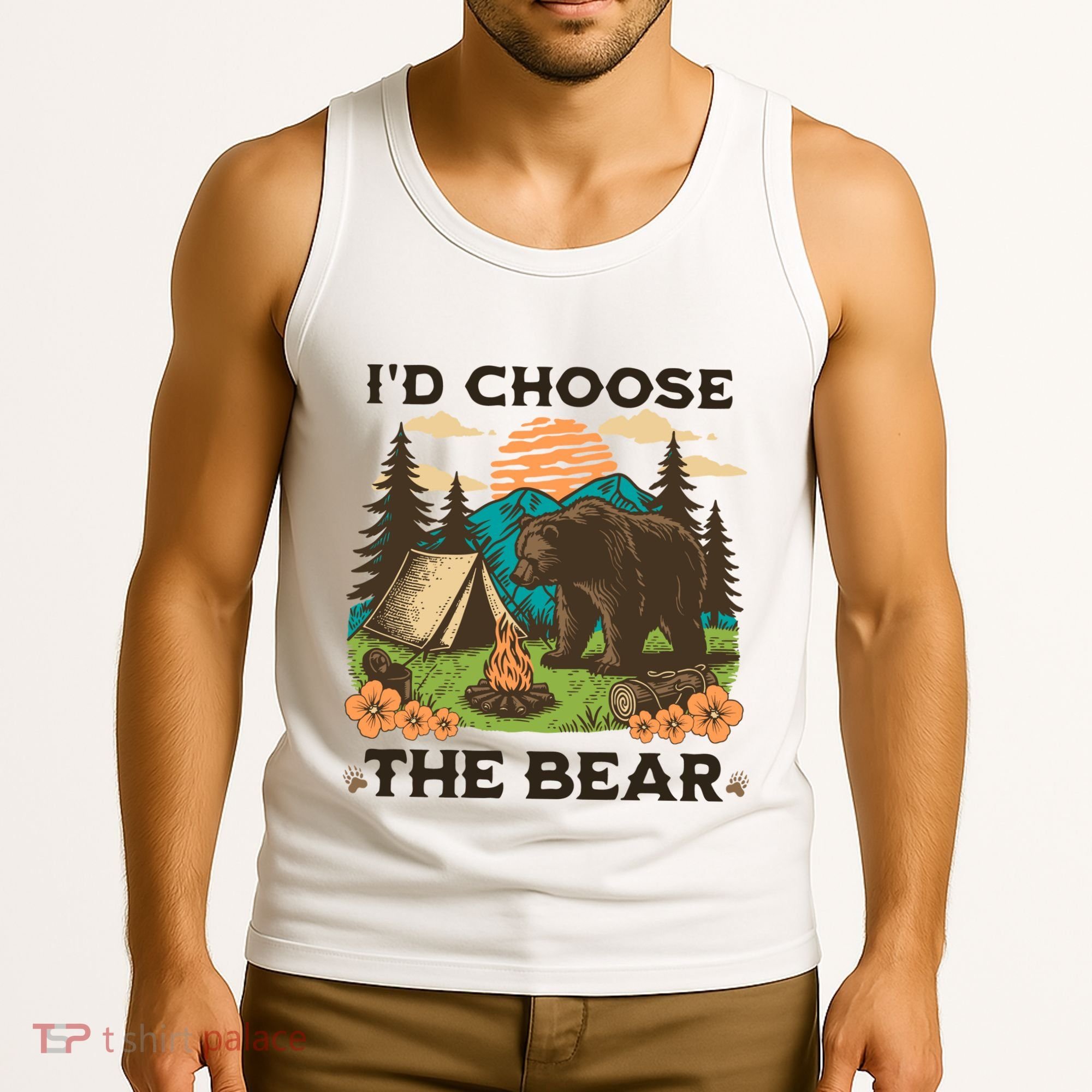 Id Choose The Bear Tik Tok Trend Tank Top