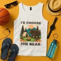 Id Choose The Bear Tik Tok Trend Tank Top thumb 4