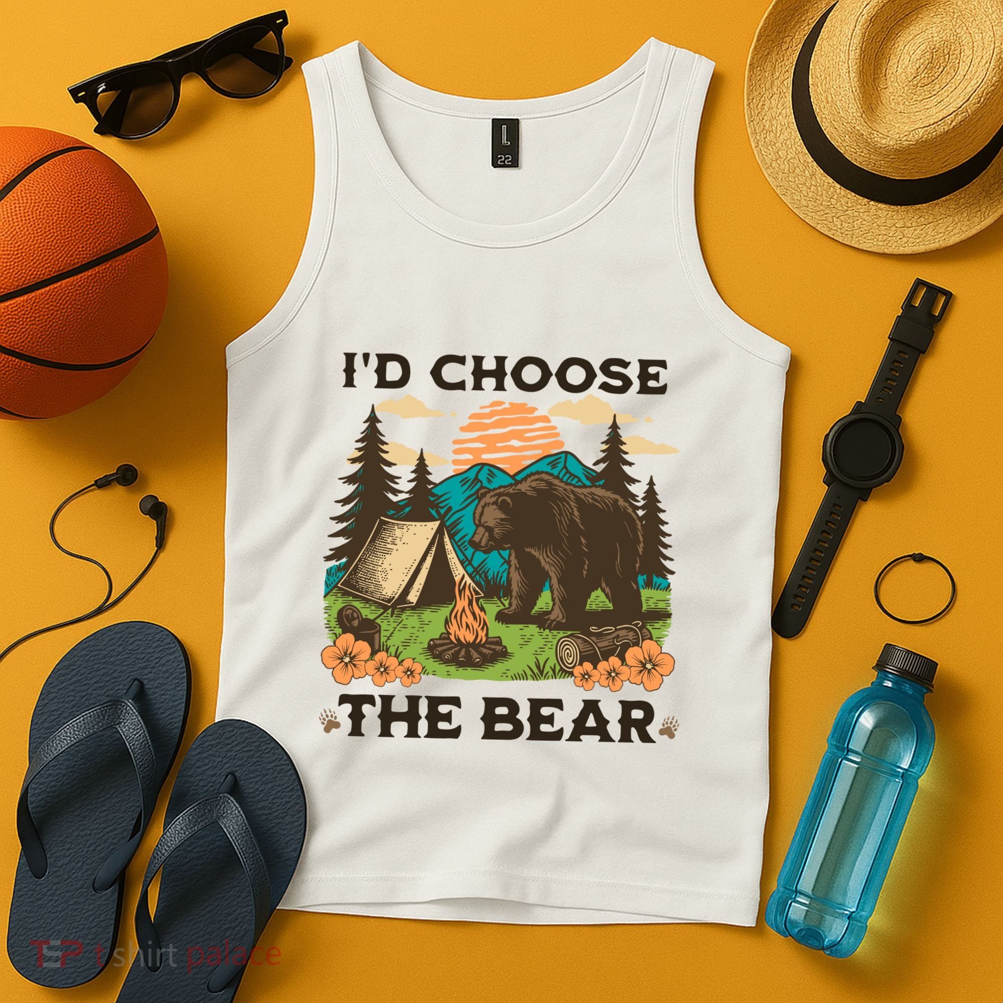 Id Choose The Bear Tik Tok Trend Tank Top
