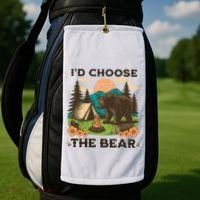 Id Choose The Bear Tik Tok Trend Golf Towel thumb 2