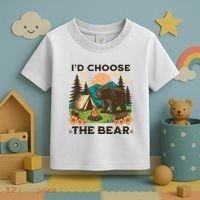 Id Choose The Bear Tik Tok Trend Toddler T-Shirt thumb 3