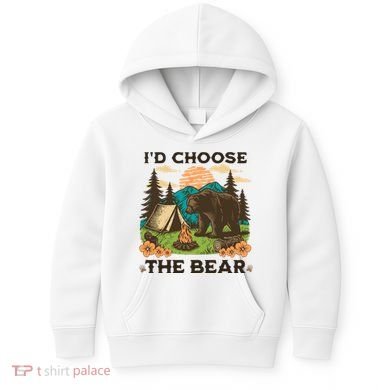 Id Choose The Bear Tik Tok Trend Kids Hoodie
