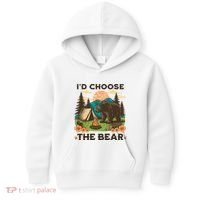 Id Choose The Bear Tik Tok Trend Kids Hoodie thumb 0