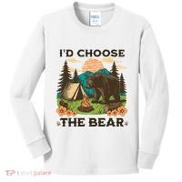 Id Choose The Bear Tik Tok Trend Kids Long Sleeve Shirt thumb 0