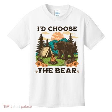 Id Choose The Bear Tik Tok Trend Kids T-Shirt