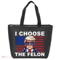I Choose The Felon Pro Donald Trump Tote Bag thumb 0