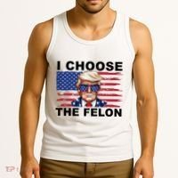 I Choose The Felon Pro Donald Trump Tank Top thumb 3