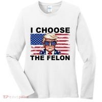 I Choose The Felon Pro Donald Trump Women's Long Sleeve Shirt thumb 0