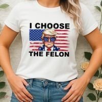 I Choose The Felon Pro Donald Trump Women's T-Shirt thumb 2