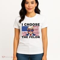 I Choose The Felon Pro Donald Trump Women's T-Shirt thumb 4