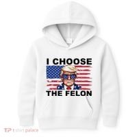 I Choose The Felon Pro Donald Trump Kids Hoodie thumb 0