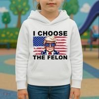 I Choose The Felon Pro Donald Trump Kids Hoodie thumb 3