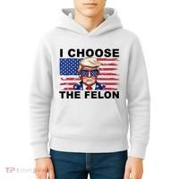 I Choose The Felon Pro Donald Trump Kids Hoodie thumb 4