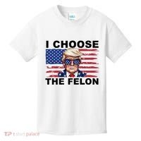 I Choose The Felon Pro Donald Trump Kids T-Shirt thumb 0