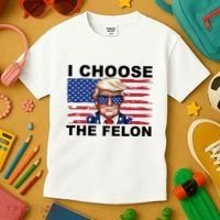 I Choose The Felon Pro Donald Trump Kids T-Shirt thumb 3