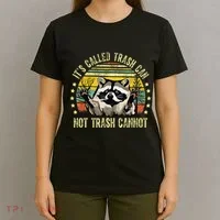 ItS Called Trash Can Not Trash Cannot Racoon Retro T-Shirt thumb 4