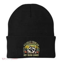 ItS Called Trash Can Not Trash Cannot Racoon Retro Beanie thumb 0