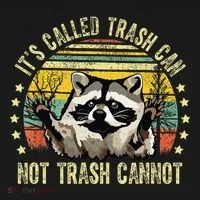 ItS Called Trash Can Not Trash Cannot Racoon Retro Coaster thumb 2