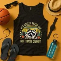 ItS Called Trash Can Not Trash Cannot Racoon Retro Tank Top thumb 4