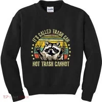 ItS Called Trash Can Not Trash Cannot Racoon Retro Kids Sweatshirt thumb 0