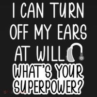I Can Turn Off Ears Impaired Hard Of Hearing Deaf Funny Gift Women's Hoodie thumb 2